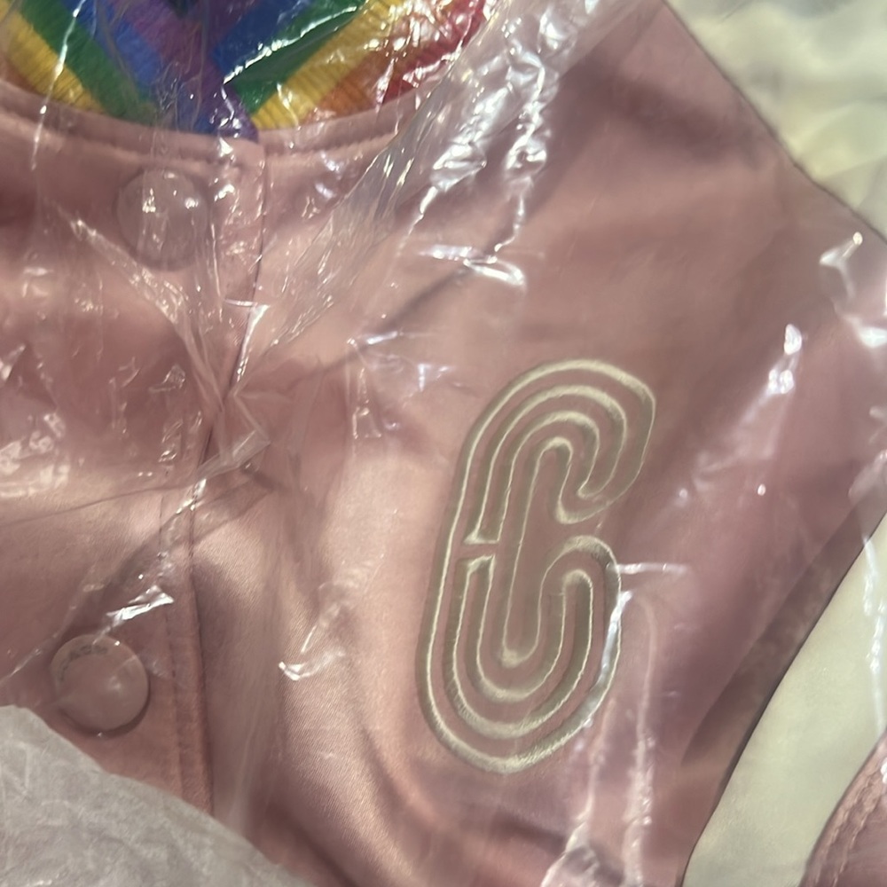 Coach Rainbow SVNIR Jacket (Pearl Pink) size XS - Picture 8 of 10